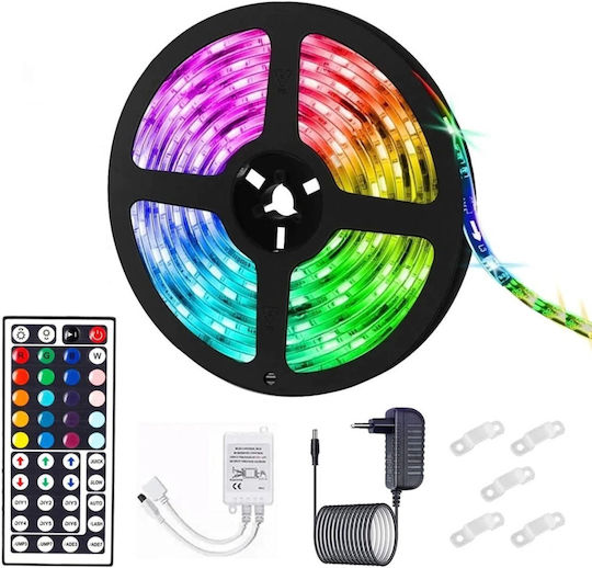 Rezistent la apă Bandă LED 12V RGB Lumină 5m Tip SMD5050 cu Telecomandă