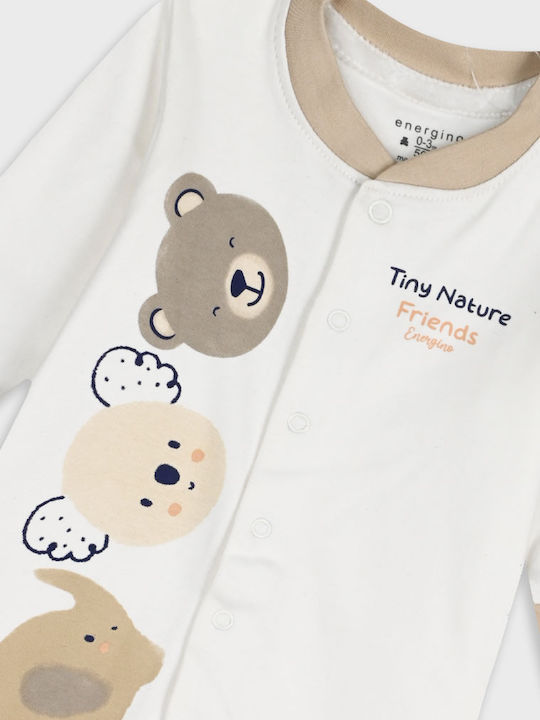 Energiers Tiny Nature Baby Bodysuit Long-Sleeved Ecru