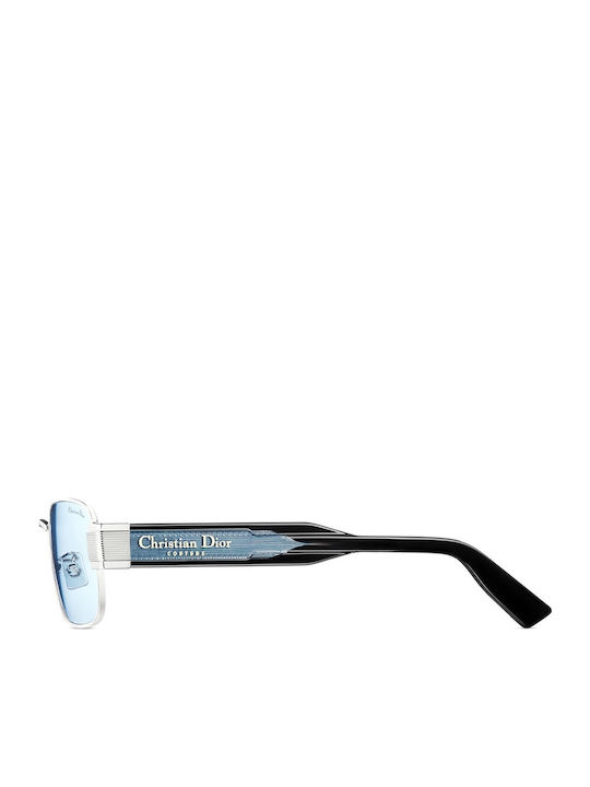Dior Unisex Γυαλιά Ηλίου με Ασημί Μεταλλικό Σκελετό και Γαλάζιο Καθρέφτη Φακό LABEL S2U F0I0