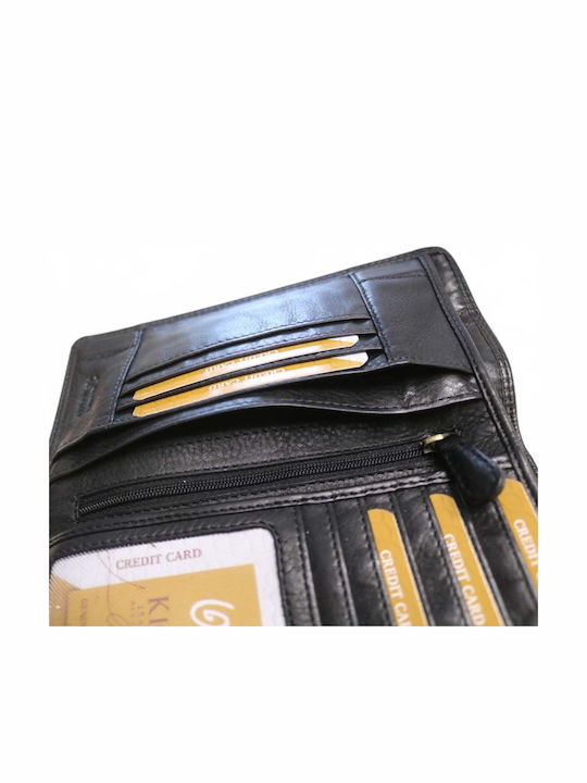 Large Leather Women's Wallet Classic Black