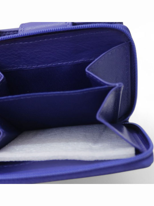 Small Leather Women's Wallet Classic Blue