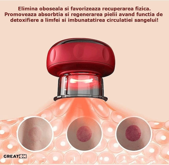 Dispozitiv de masaj pentru corp împotriva celulitei cu infraroșii Roșie