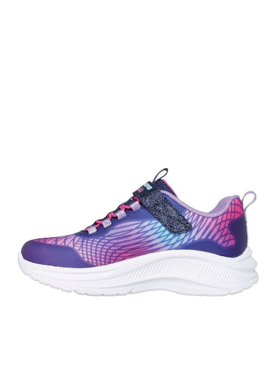 Παιδικά Sneakers με Σκρατς & Φωτάκια Μπλε