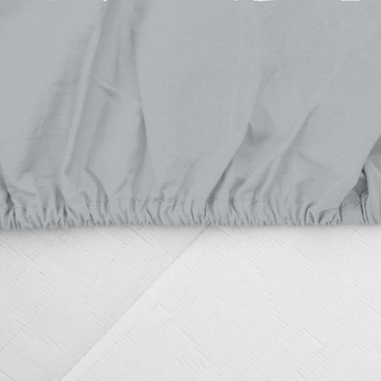 Heinner Sheet for Single Bed 160x200cm. Gray