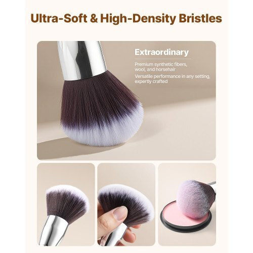 Vevor Professional Set with Makeup Brushes for Foundation made of Synthetic Hair 34pcs