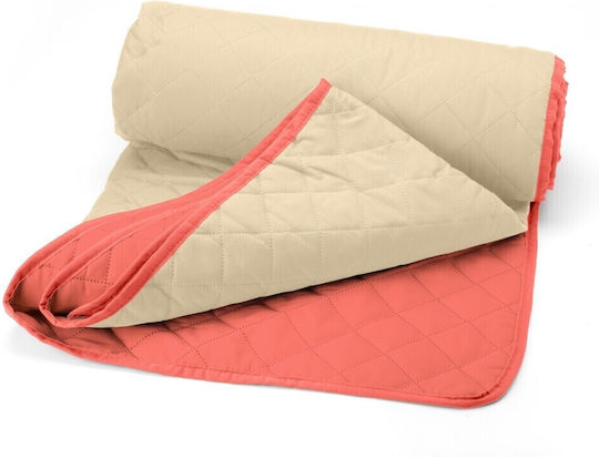 Alcam Cuvertură Dublu Microfibra Coral/cream 210x220cm