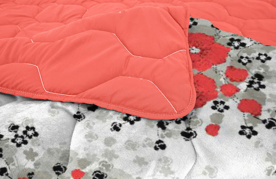 Alcam Primavera Coverlet Semi-double Coral 180x200cm