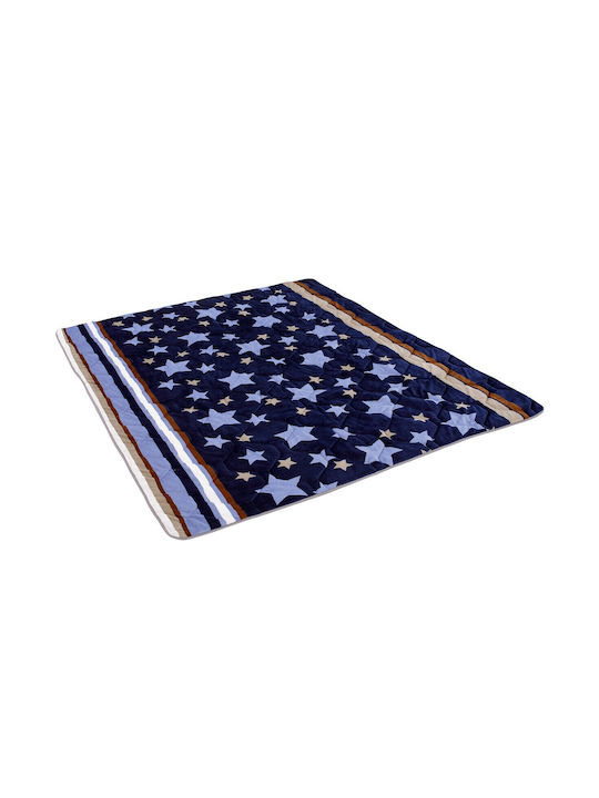 Alcam Stars Fleece Tagesdecke Doppelbett Blau 200x220cm
