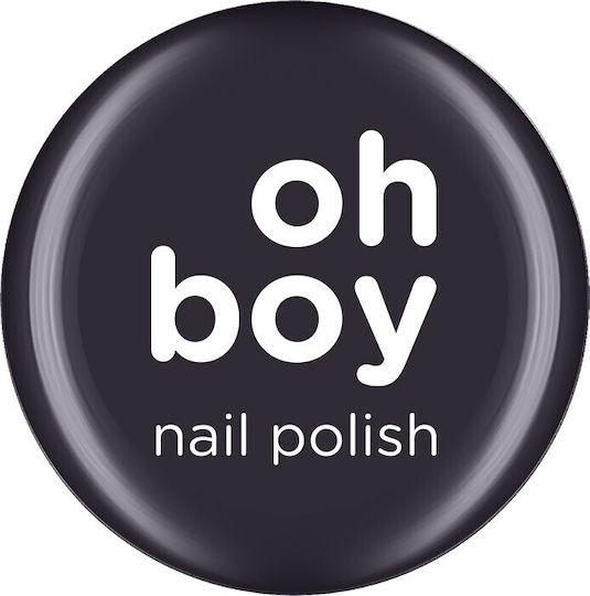 OhBoy Glossy Βερνίκι Νυχιών ΣΚΟΥΡΟ ΓΚΡΙ ΜΩΒ