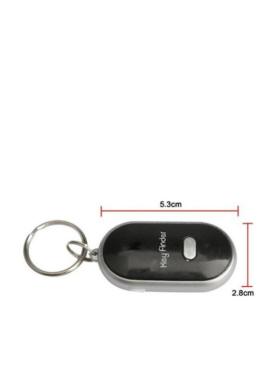 Key Finder Keychain Battery Operated Size 5.7 X 3cm 5m Range Plastic Black