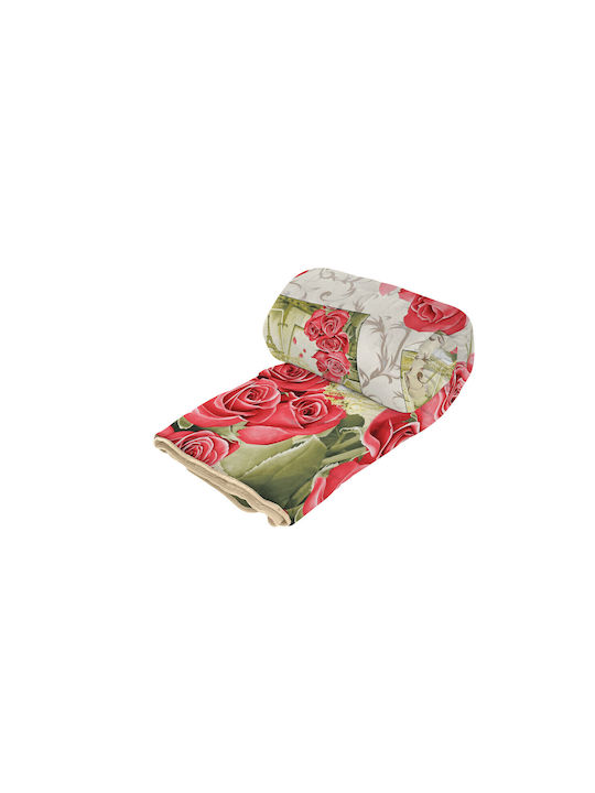Alcam Red Rosa Покривало Двойно Червен 200x220см
