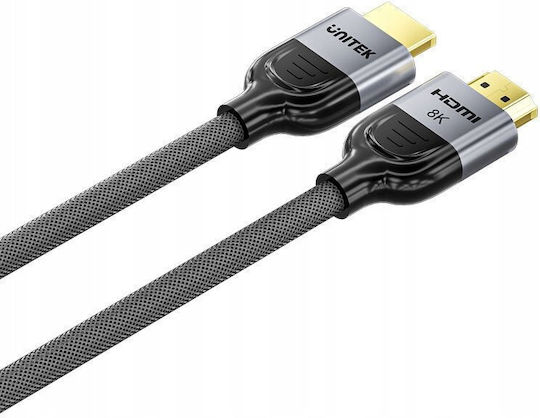 Unitek HDMI 2.1 Ultra High Speed 48Gbps 4K 120Hz HDR VRR Braided Cable HDMI Male - HDMI Male Length 10m Black