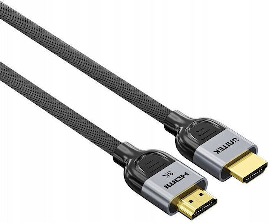 Unitek HDMI 2.1 Ultra High Speed 48Gbps 4K 120Hz HDR VRR Braided Cable HDMI Male - HDMI Male Length 1m Black