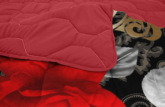 Alcam Retro Rose Tagesdecke Doppelbett Rosa 200x220cm