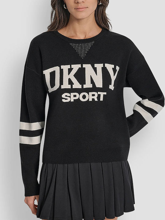 DKNY Лого Пуловер Черен DKNY Лого Пуловер Черен