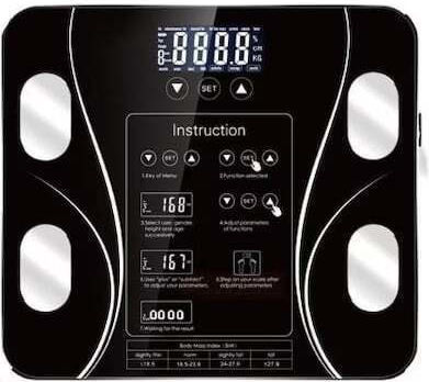 Smart Ζυγαριά 180kg με Bluetooth Μαύρη