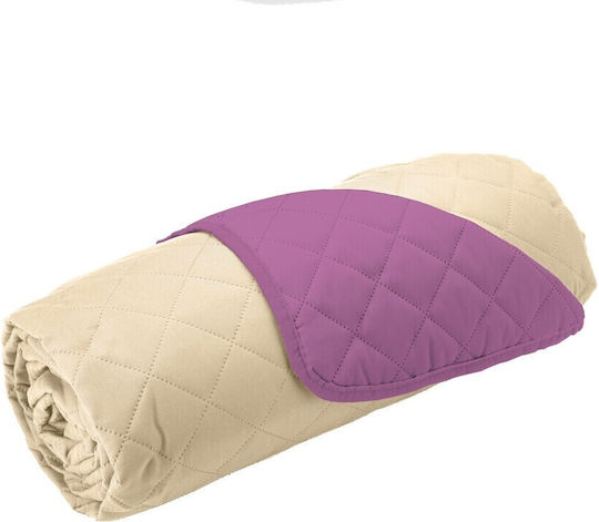 Alcam Husă Elastică Canapea cu trei locuri Purple/vanilla 1buc