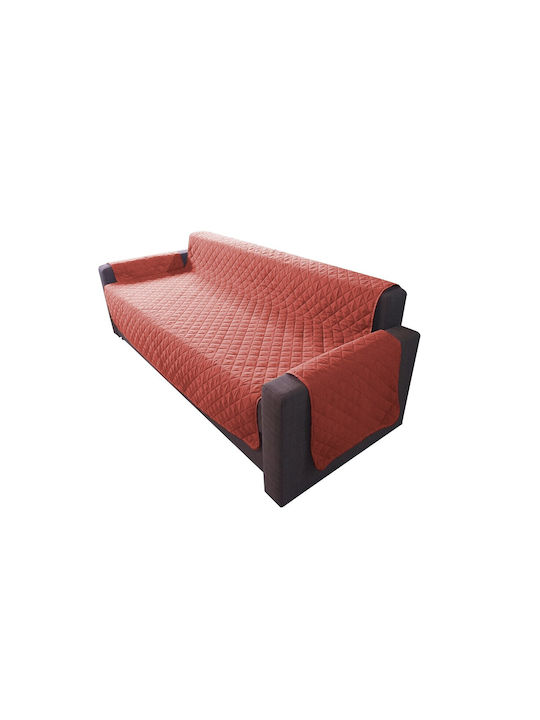 Alcam Elastische Abdeckung für Dreisitziges Sofa Coral/vanilla 1Stück
