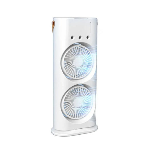 Portable Desktop Fan Spray Humidification Remote Control Multifunctional Eco-friendly Efficient Cooling Plastic White