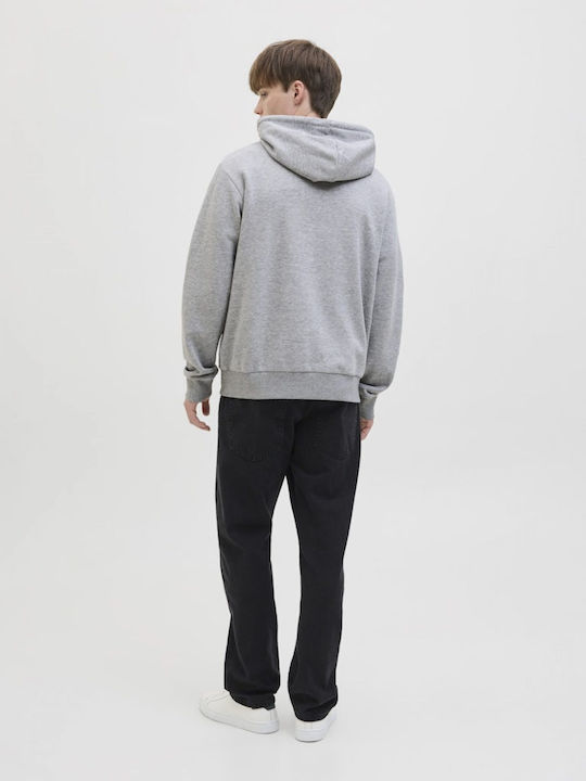 Φούτερ με Κουκούλα Light Grey Melange