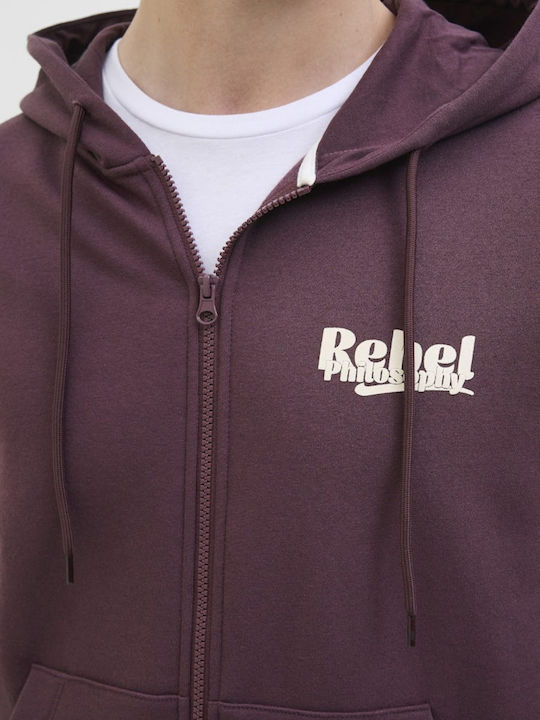 Sweatshirt with Hood Burgundy