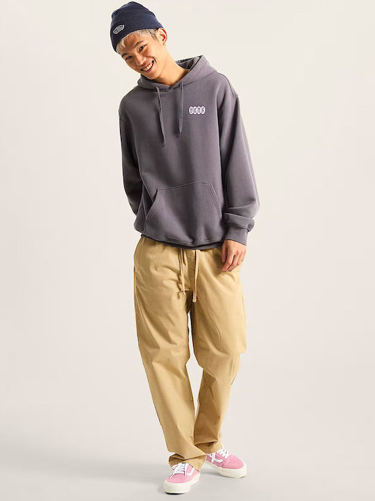 Earthbound Loose Po Fleece Φούτερ με Κουκούλα Ανθρακί