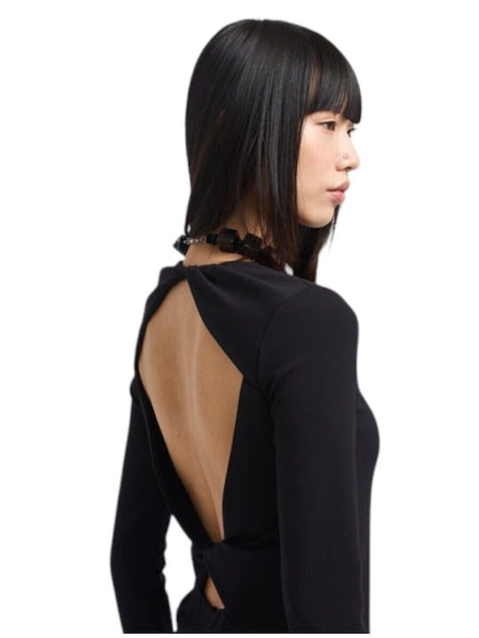Midi Evening Dress Black EW002000AF16065 UC001