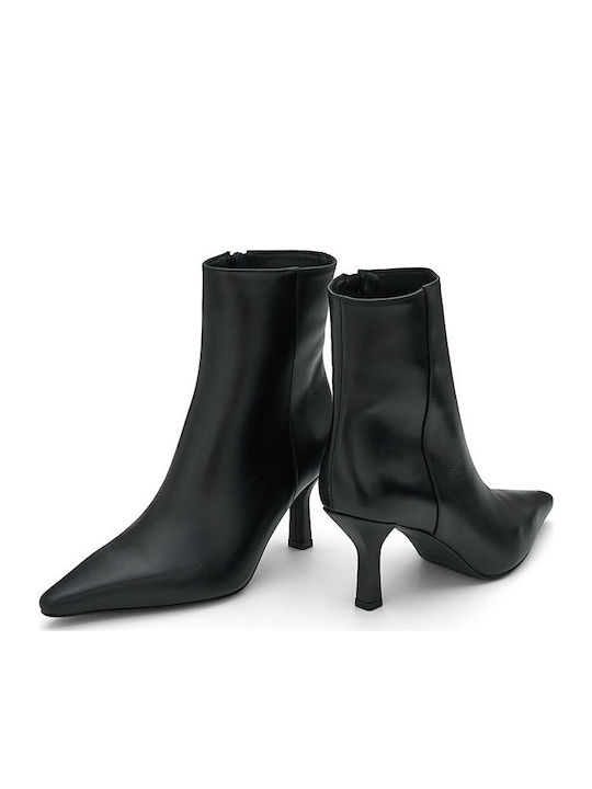 Leather Women's Ankle Boots Black