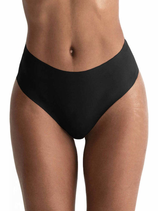 Ψηλόμεσο Slip χωρίς Ραφές Black