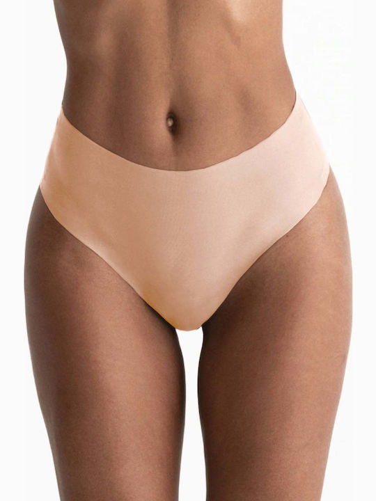 Ψηλόμεσο Slip χωρίς Ραφές Peach Pink