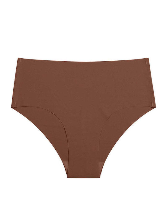 High-waisted Women's Slip Seamless Brown