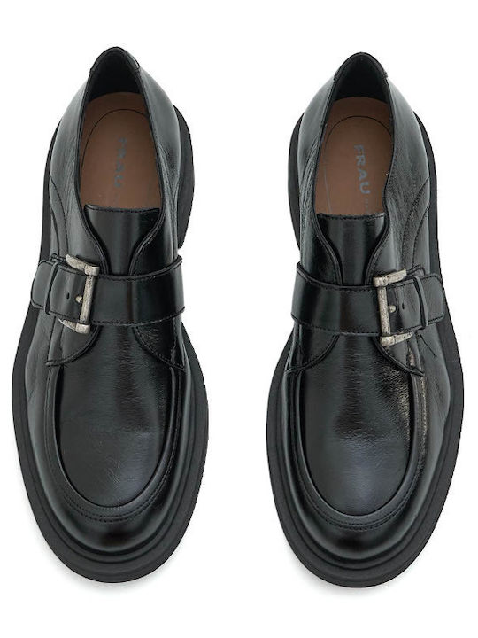 Δερμάτινα Γυναικεία Loafers σε Μαύρο Χρώμα
