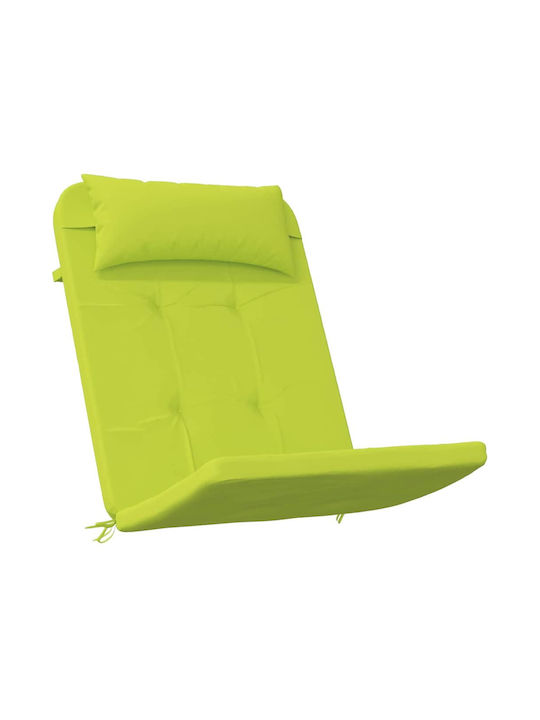 vidaXL Garden Chair Cushion with Backrest Bright Green 2pcs 58x77cm