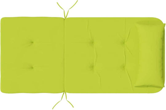 vidaXL Garden Chair Cushion with Backrest Bright Green 2pcs 58x77cm
