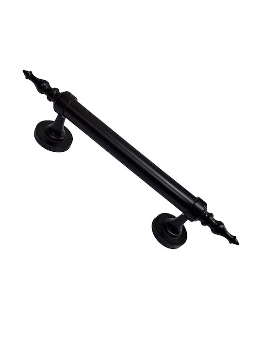 Bronces Coba Handle Front Door with Plate (Center Distance 200mm) Black-matte