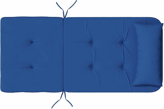vidaXL Gartenstuhlkissen mit Rückenlehne Blau 2Stück 58x77cm