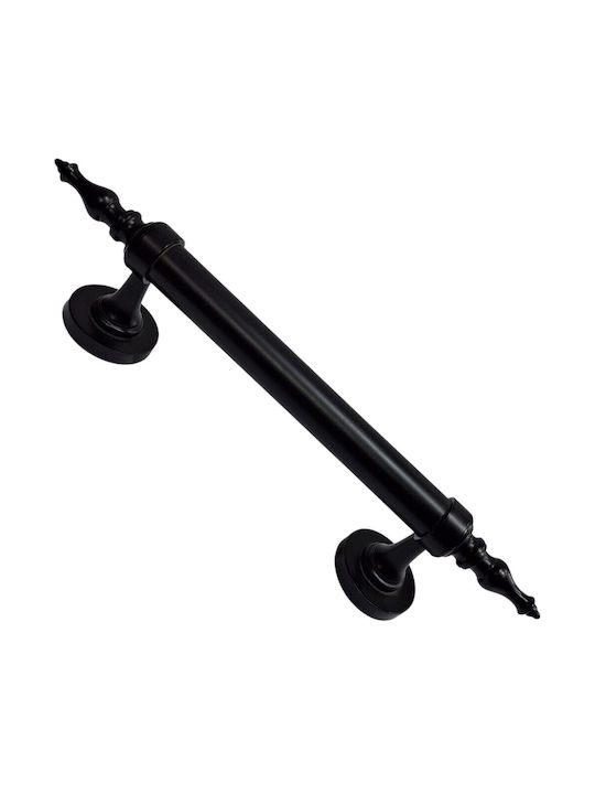 Bronces Coba Handle Front Door with Plate (Center Distance 200mm) Black-matte