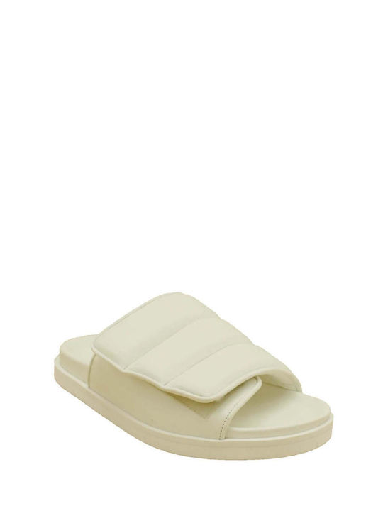Sandale Casual Damă Din Piele Albă