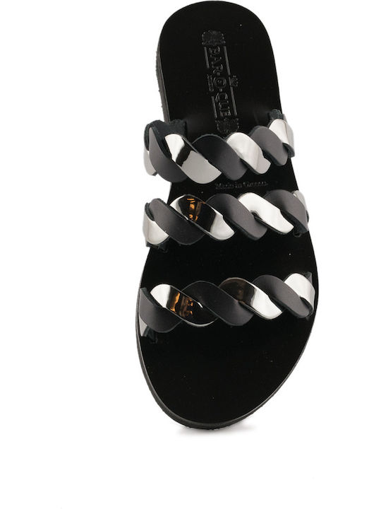 Women's Flat Sandals in Black Color