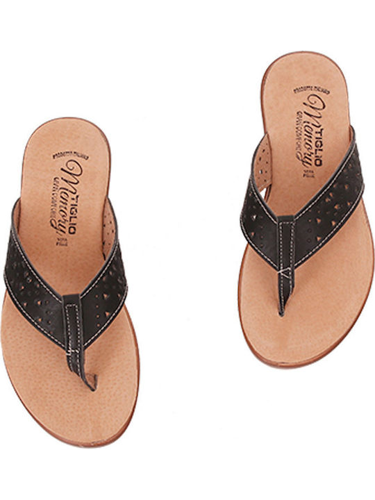 Women's Flat Sandals Anatomic in Black Color