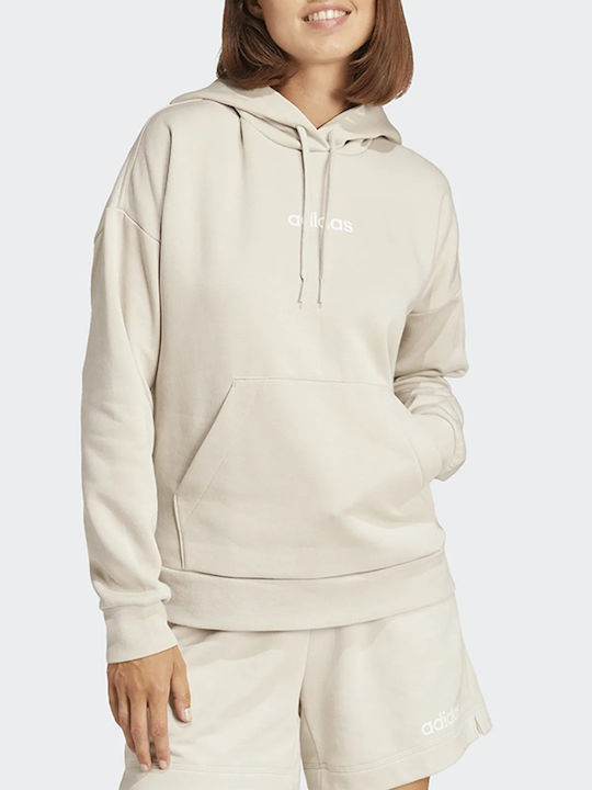 adidas Φούτερ Ecru με Κουκούλα