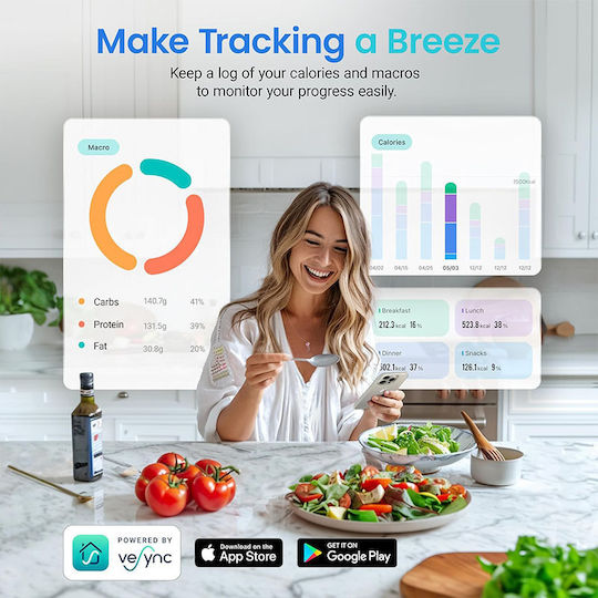 Cosori Digitale Küchenwaage bis 5kg Grau