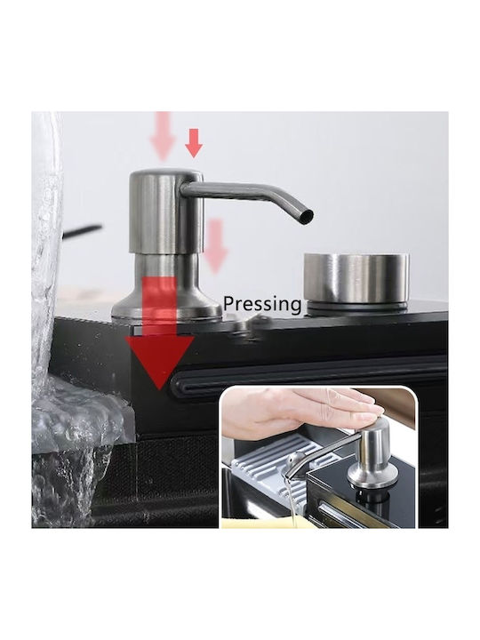 Chiuvetă De Bucătărie Drop-In Inox Cu Robinet L75xL46cm Gri