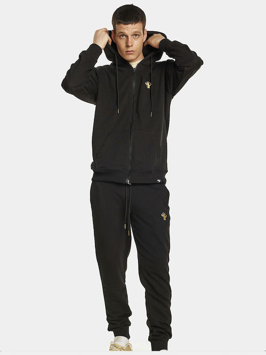 Men's Sweatshirt with Black Hood 0013_bk