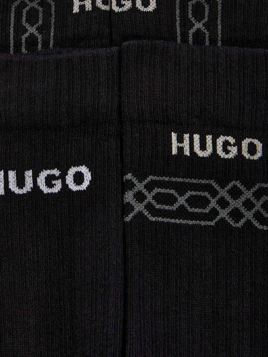 Hugo Qs Rib Geo Cc Men's Socks Black 3Pack
