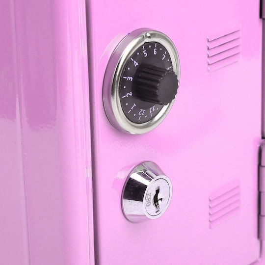 Mini Safe Kinder Erwachsene Aus Dauerhaftes Metall Münzschlitz Schlüssel Schloss Rosa