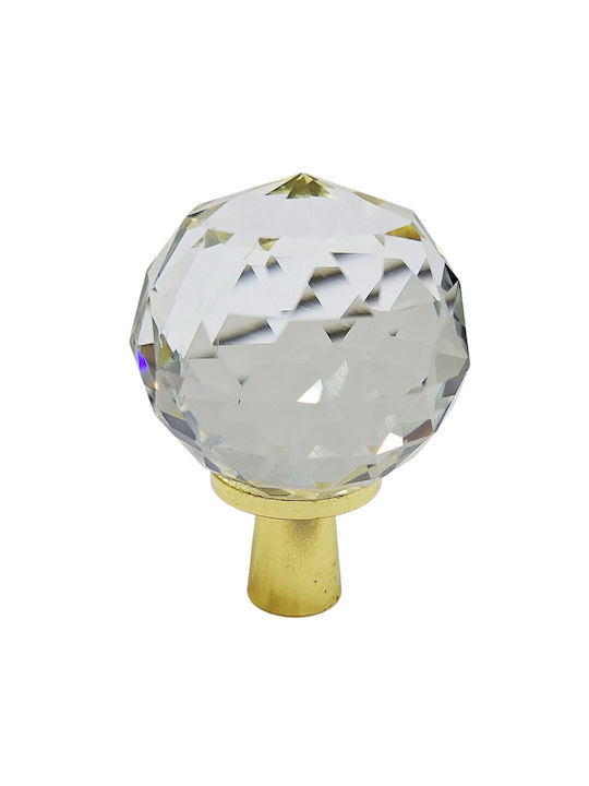 ACM Knob Furniture made of Metallic & Zamak & Crystal Gold-glossy 12018-000-ORO1 1pcs