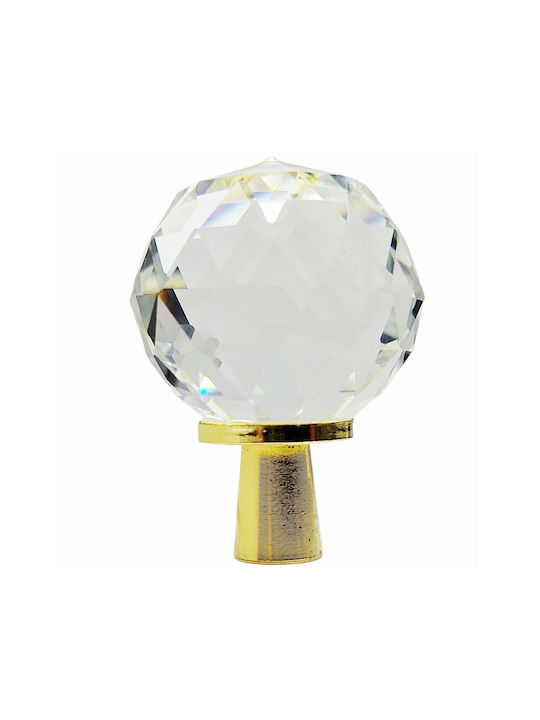 ACM Knob Furniture made of Metallic & Zamak & Crystal Gold-glossy 12018-000-ORO1 1pcs