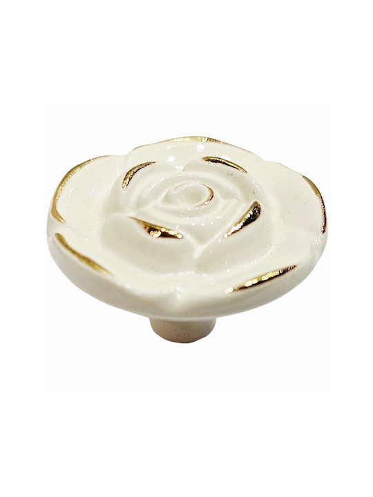 ACM Knob Furniture made of Zamak & Metallic Beige-gold 12020-000-12B1 1pcs