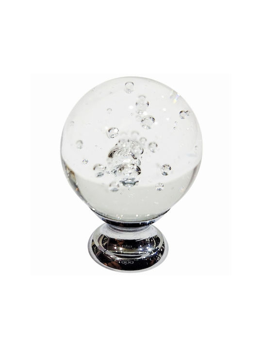 Steel-Nova Knob Furniture made of Crystal & Metallic & Zamak Murano Crystal 30mm (Center Distance 30mm) 12005-000-MOUR 1pcs